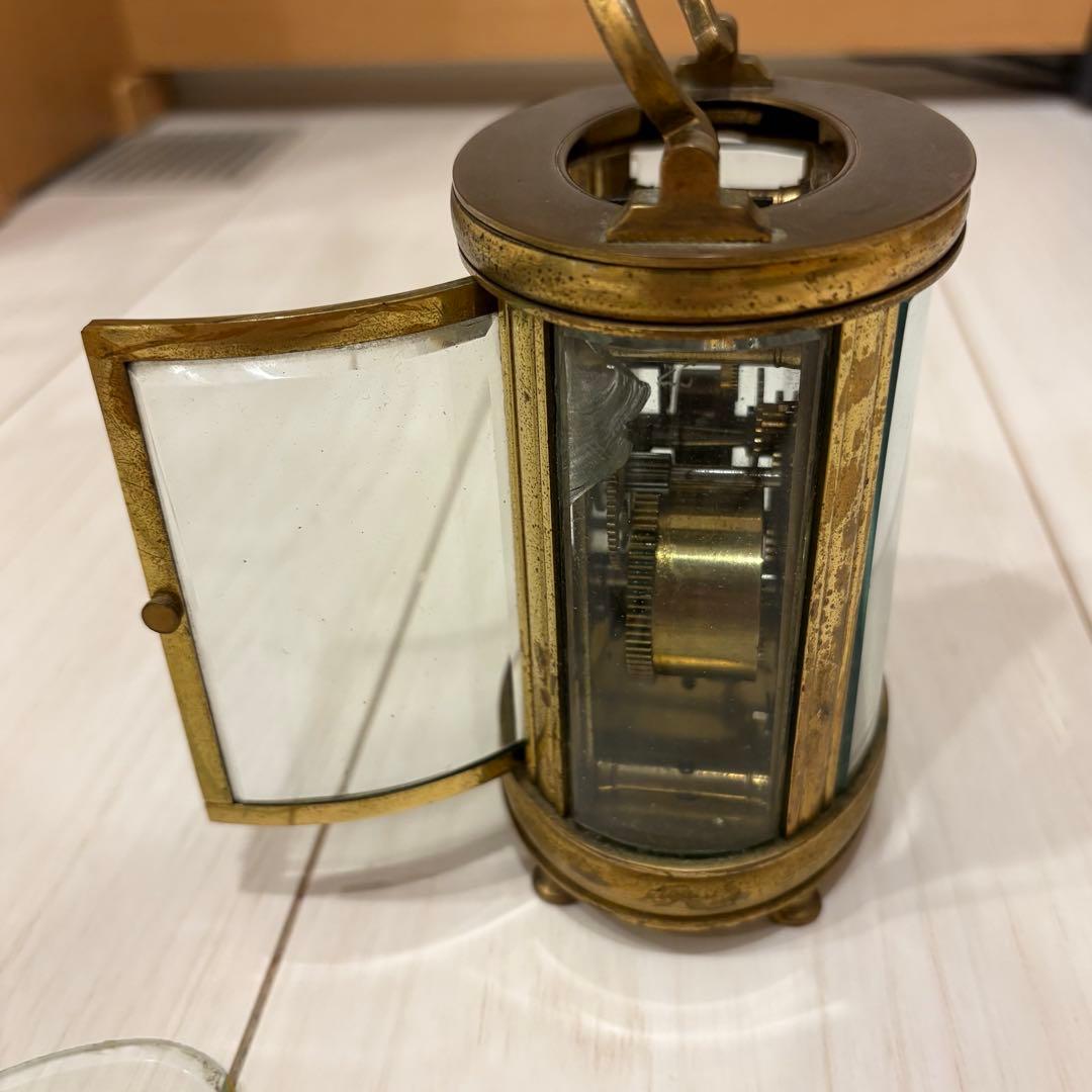 アンティーク置時計 真鍮製 手巻き式