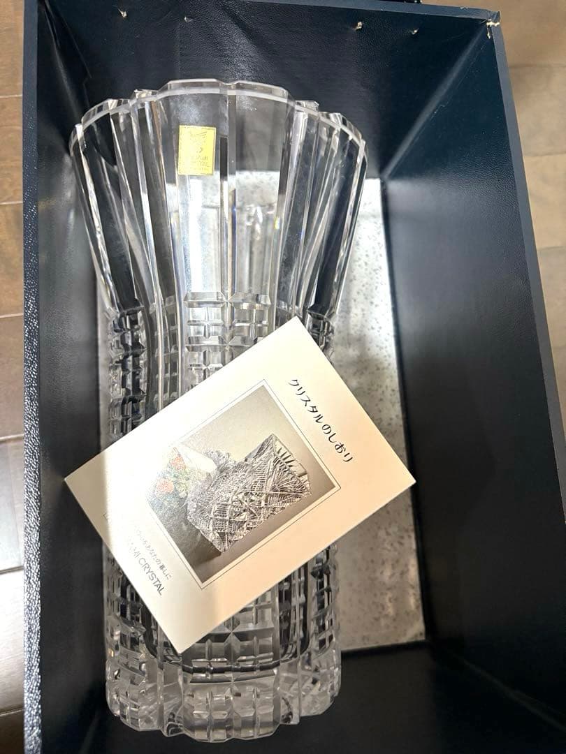 【新品未使用】KAGAMI CRYSTAL 定価77000円 花瓶