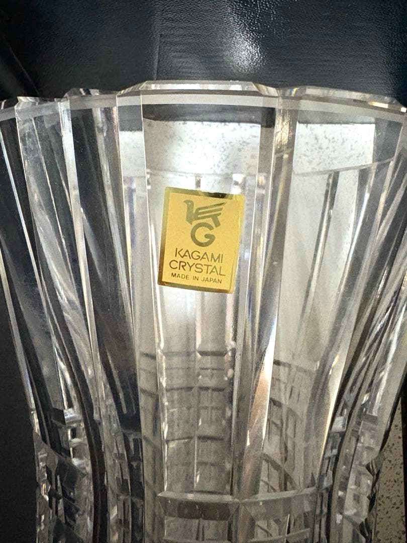 【新品未使用】KAGAMI CRYSTAL 定価77000円 花瓶