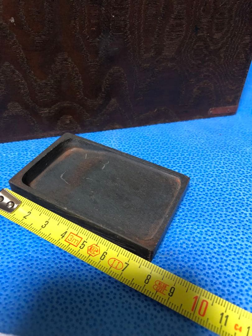 掛け硯箱　古道具　骨董　アンティーク　江戸明治大正時代　硯そろばんなど小物付