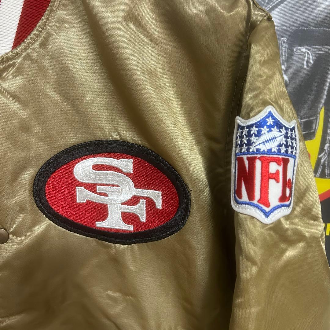 美品 USA製 スターター NFL 49ers ゴールドスタジャン
