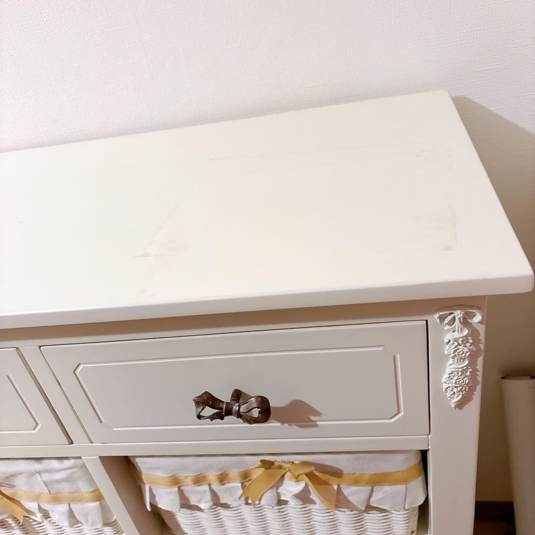 アンティーク調キャビネット　天然木 姫系 家具 ロマンチック インテリア レトロ