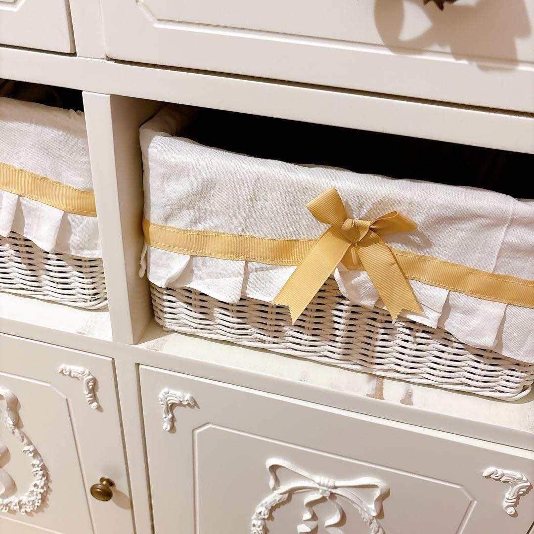 アンティーク調キャビネット　天然木 姫系 家具 ロマンチック インテリア レトロ