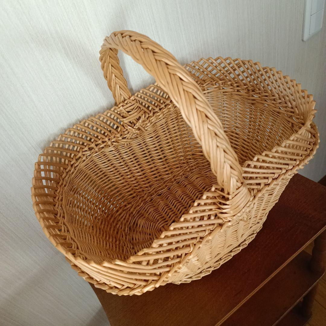 キャトルセゾン フランス 柳 バスケット カゴ パニエ 希少レア 蚤の市 古道具