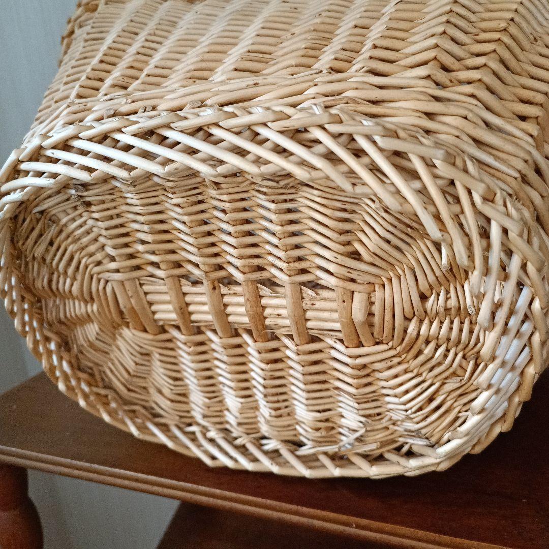 キャトルセゾン フランス 柳 バスケット カゴ パニエ 希少レア 蚤の市 古道具