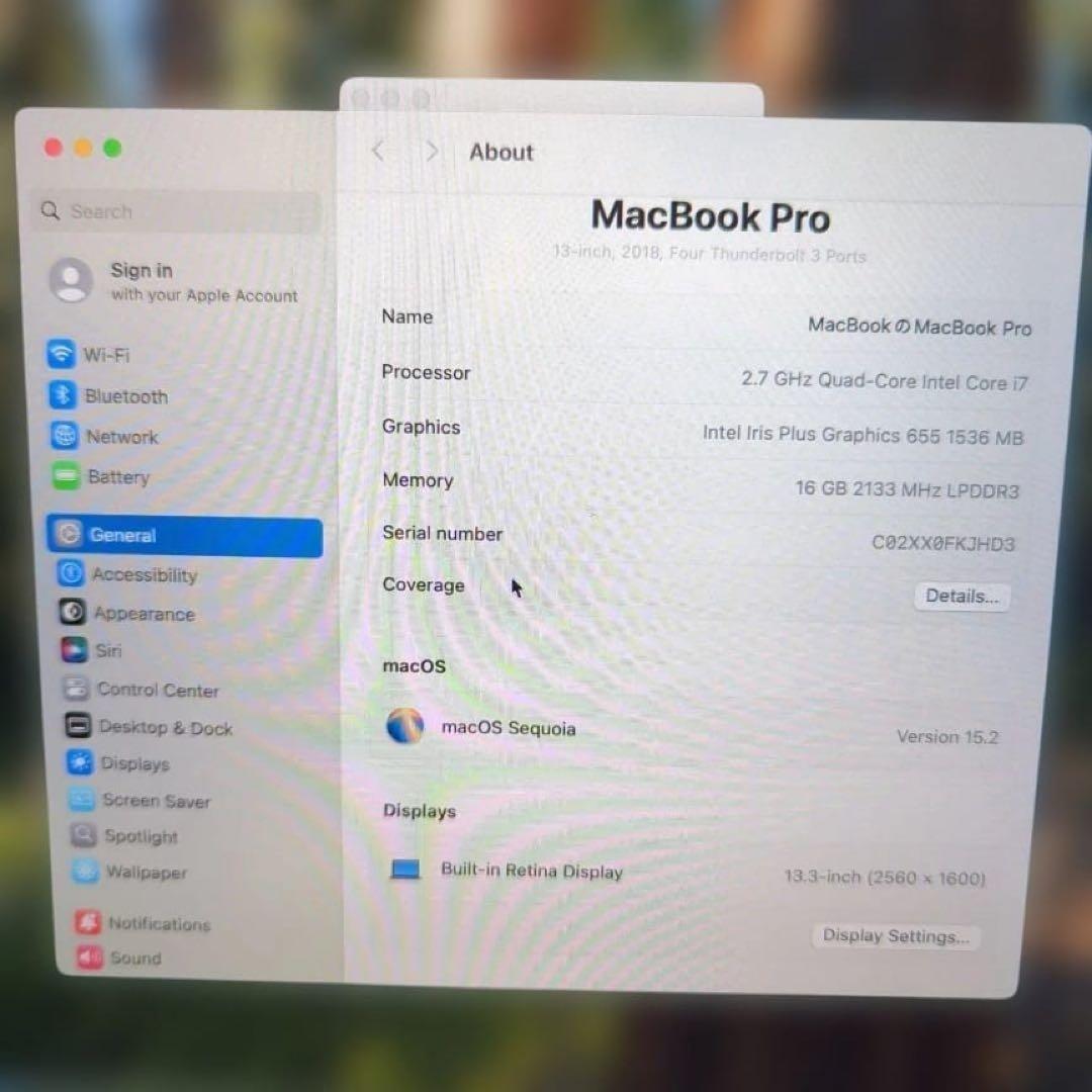 A*b様 A1989 MacBook Pro 2018 i7 16GB