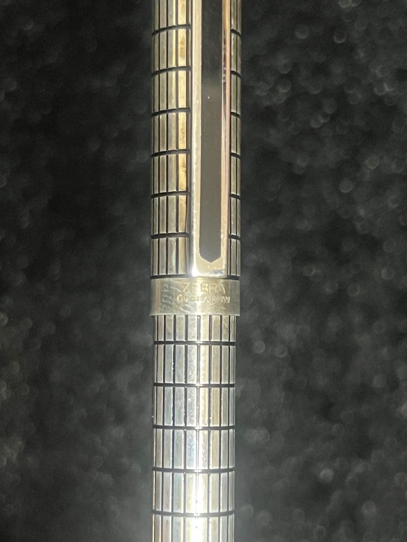 ZEBRA SHARBO ゼブラ シャーボ スターリングシルバー2 格子柄 美品