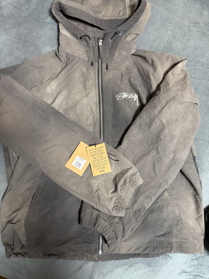 ジャケット・アウター STUSSY BEACH SHELL WAVE DYE BLACK M