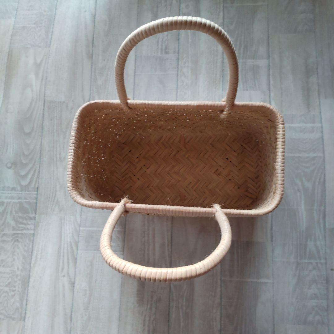 鳥越竹細工　竹かご　買い物かご　市場かご　岩手 すず竹