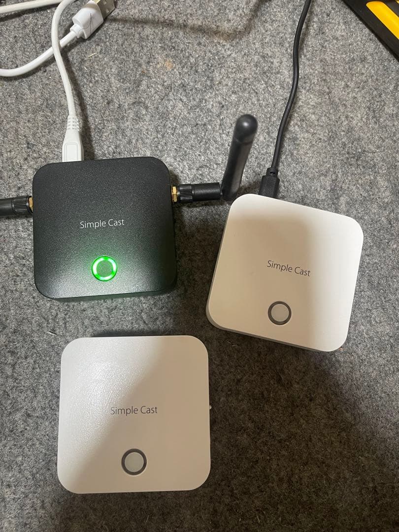 Simple Cast PTW-SPCASTRX 無線LAN中継機 黒白セット