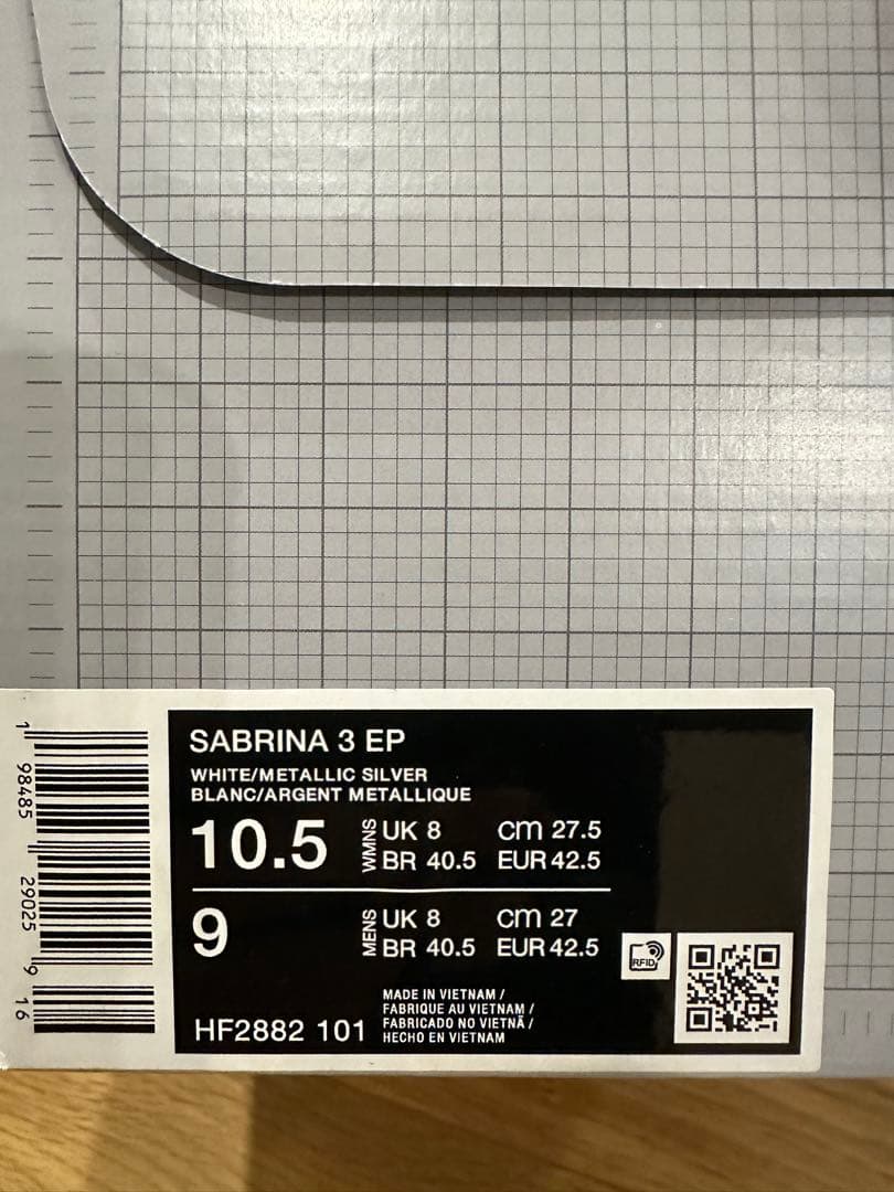 【新品未使用】Sabrina3 27.5cm