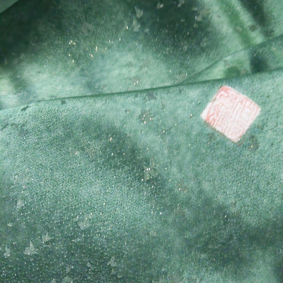 295【最終価格】翡翠色　金通し　落款辻ヶ花振袖6点フルセット成人式卒業式謝恩会