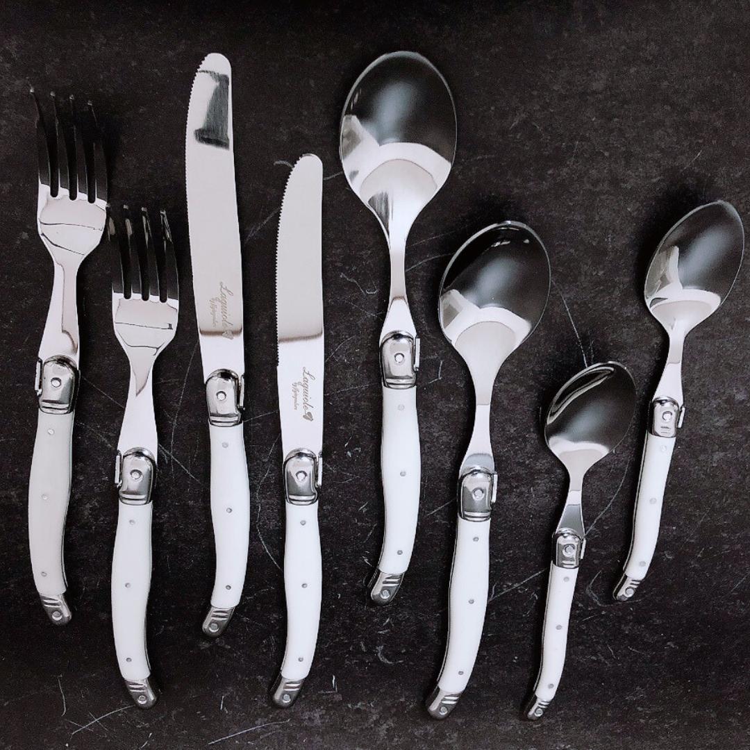 【専用出品】LAGUIOLE ラギオール カトラリー 34本セット ホワイト 白