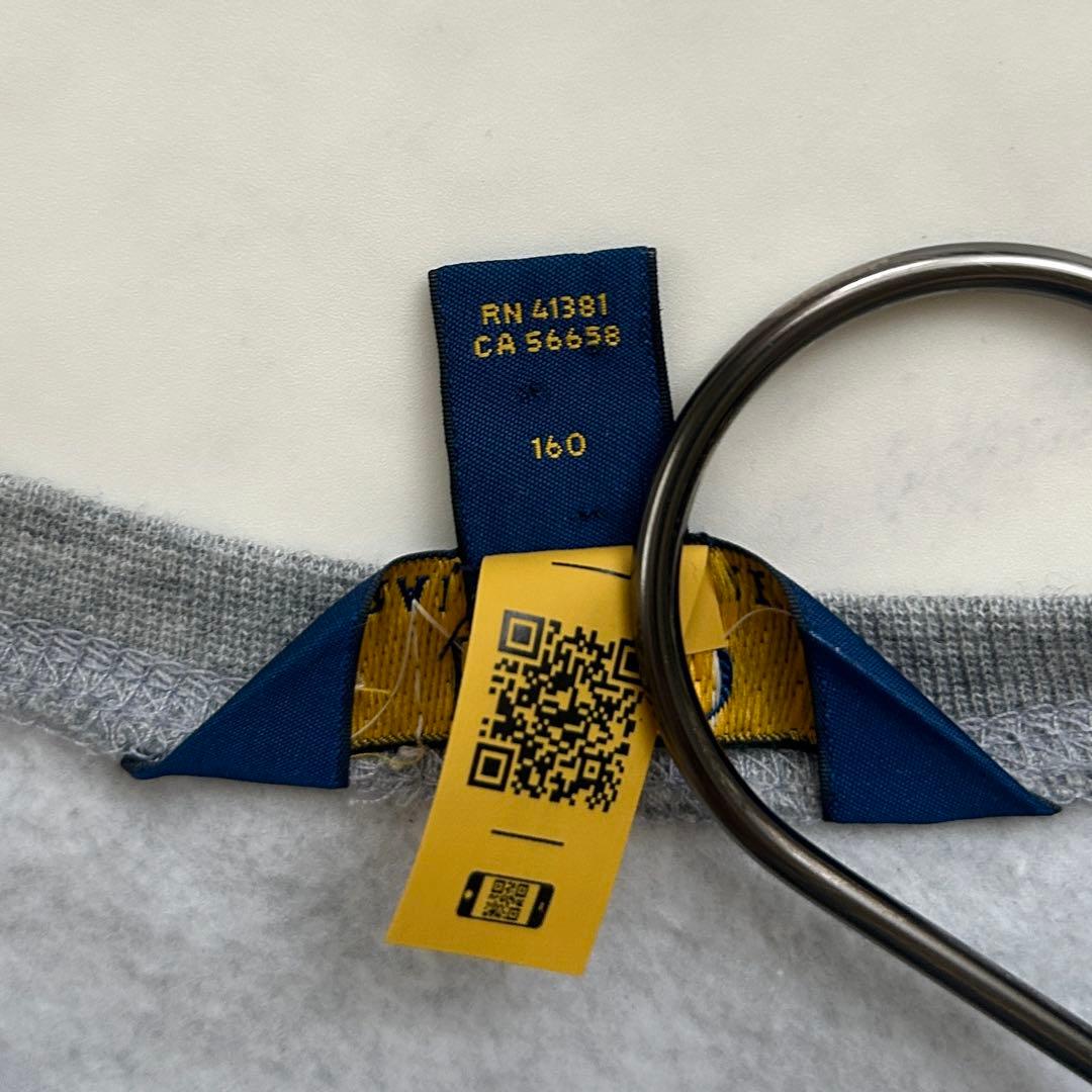 完売品 未使用級 ラルフローレン ポロベア トレーナー 裏起毛 グレー 160