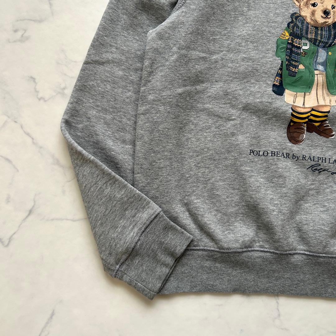 完売品 未使用級 ラルフローレン ポロベア トレーナー 裏起毛 グレー 160