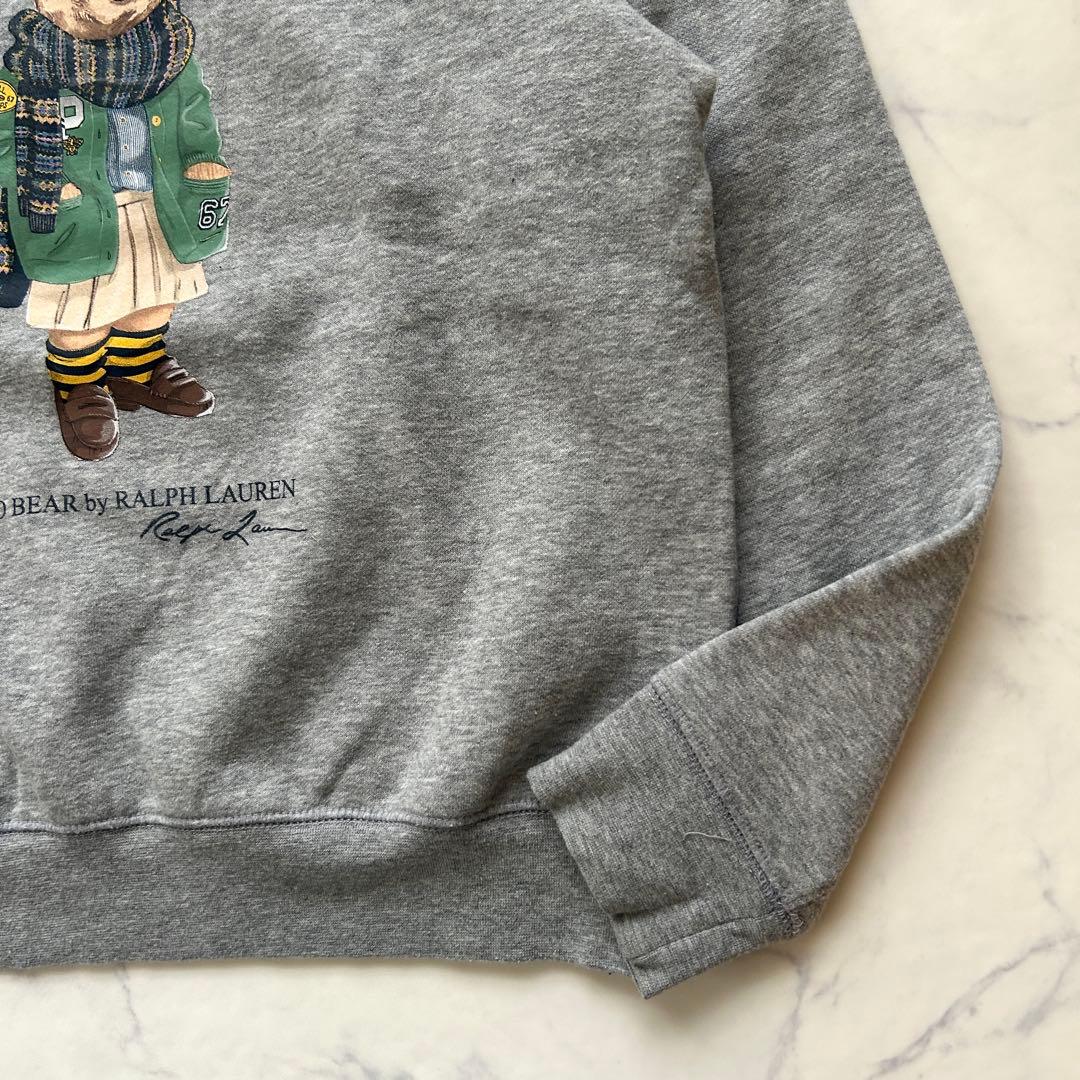 完売品 未使用級 ラルフローレン ポロベア トレーナー 裏起毛 グレー 160