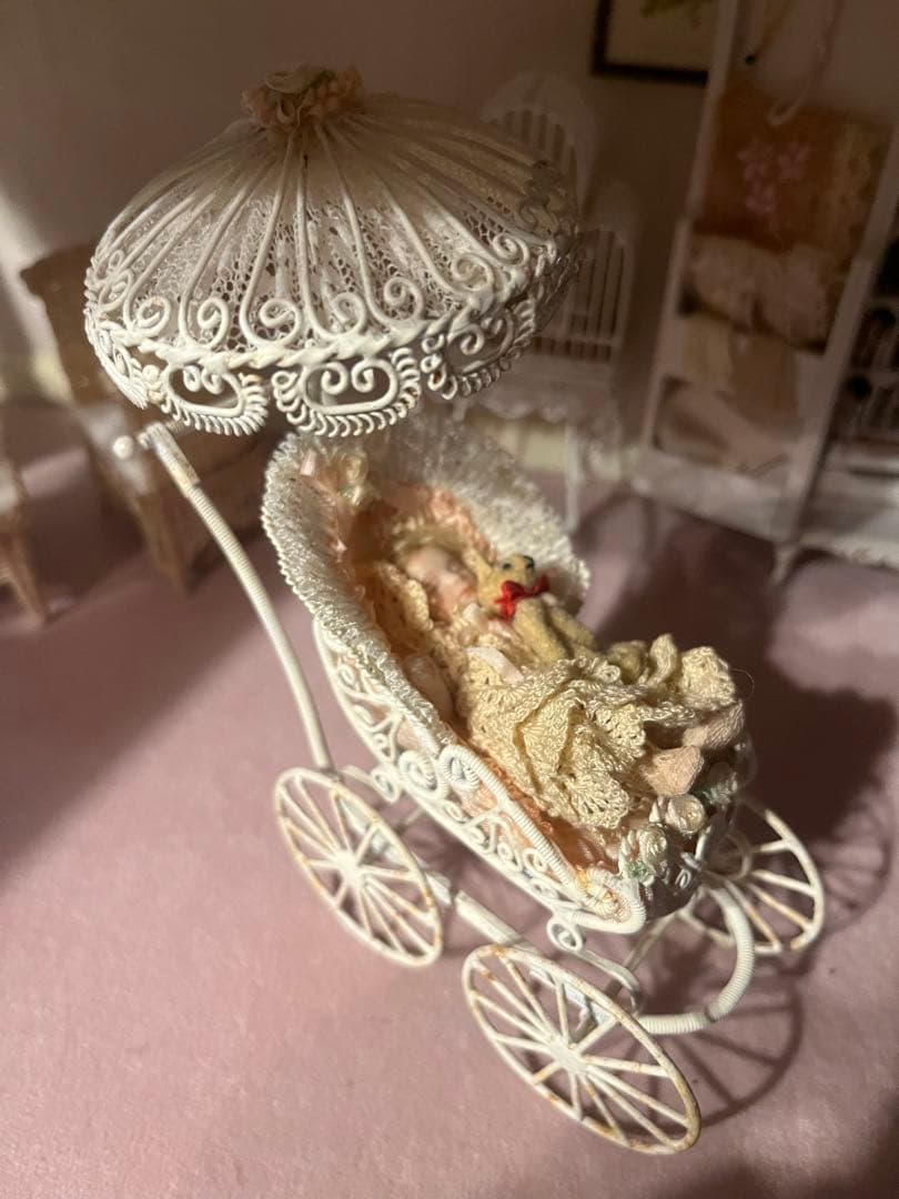 引き取り限定 猫脚 キャビネット 作家 ミニチュア ドールハウス 飾り棚 セット