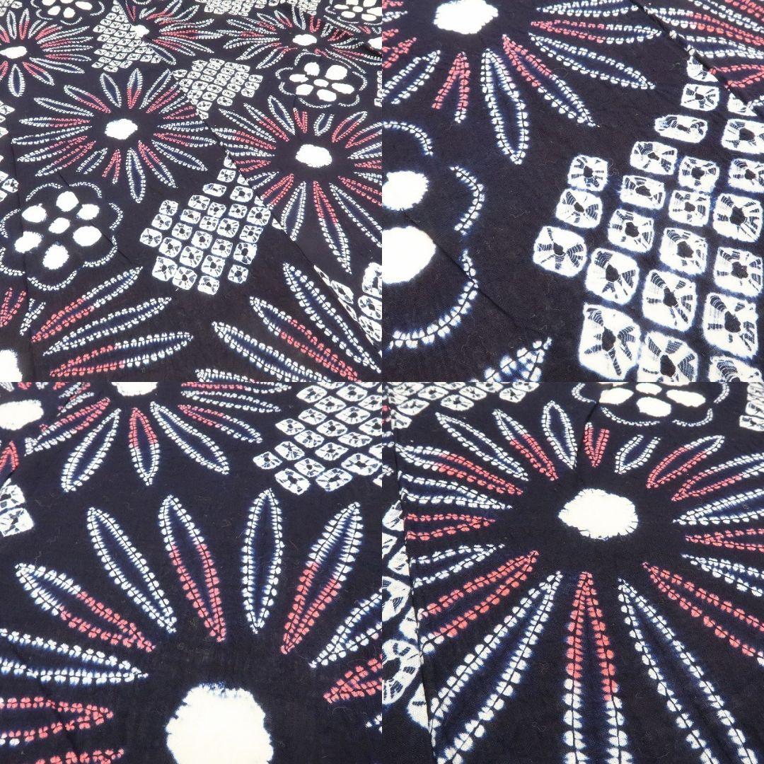 m1440＊美品 有松鳴海絞り 夏着物 綿 手縫い仕立て 高級浴衣