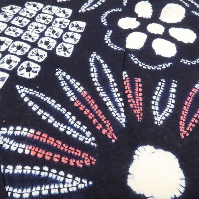 m1440＊美品 有松鳴海絞り 夏着物 綿 手縫い仕立て 高級浴衣