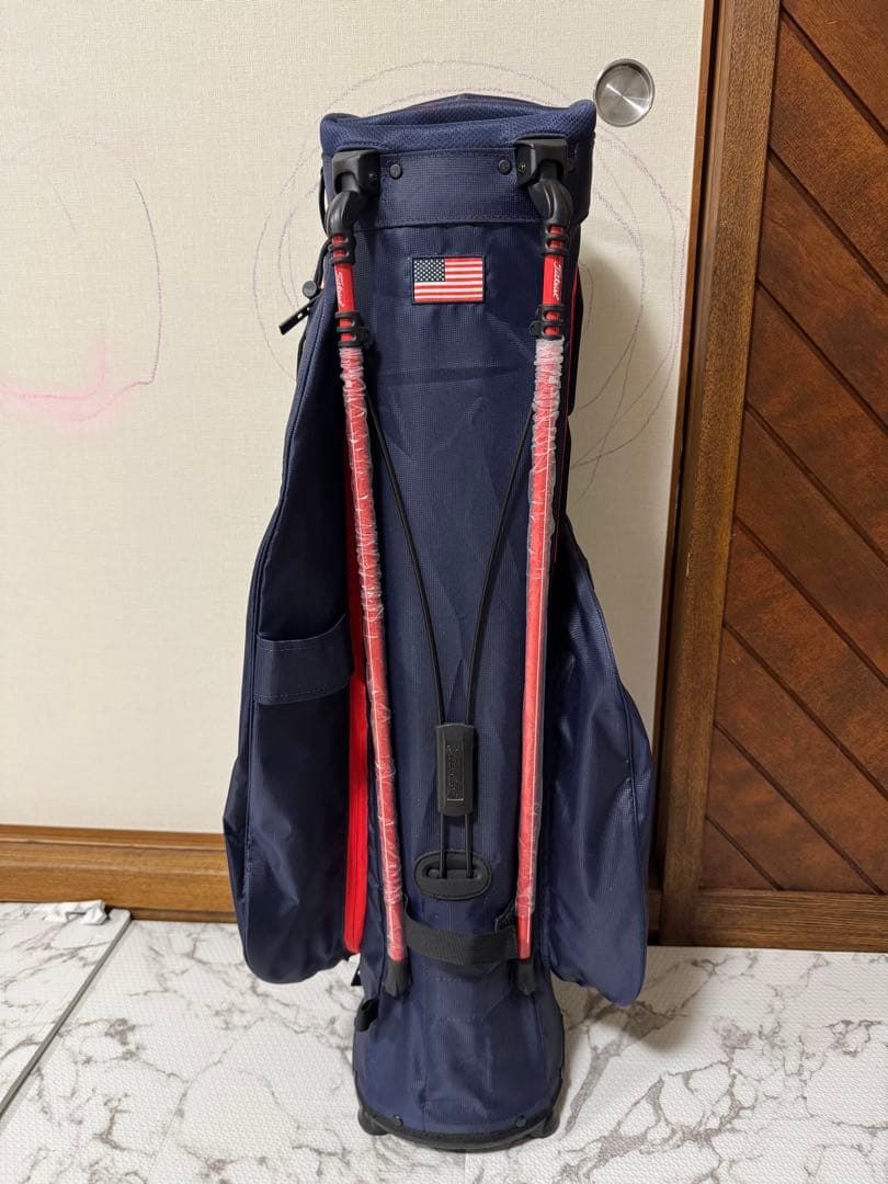 タイトリスト　キャディバッグ　保管のみ　ネイビー　レッド