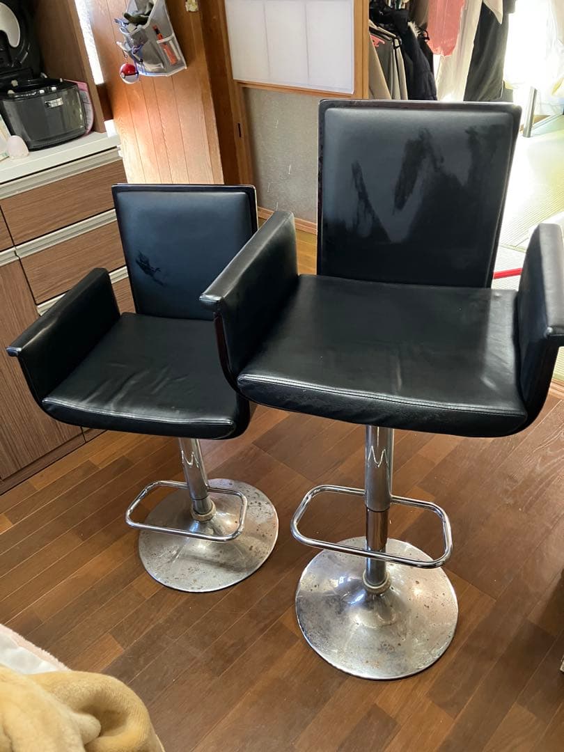 木製カウンターテーブル、チェアセット