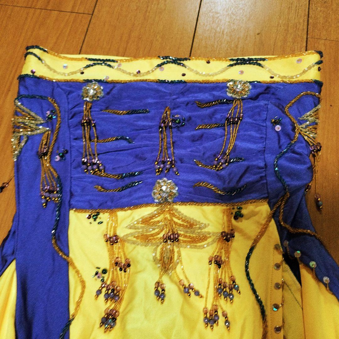 ベリーダンス衣装★黄紫！エジプシャンスタイル