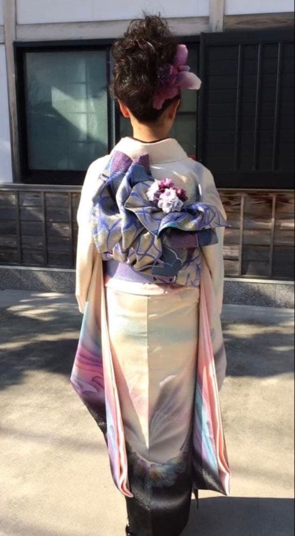 【成人式 振袖 フルセット】正絹 孔雀 秋山庄太郎デザイン