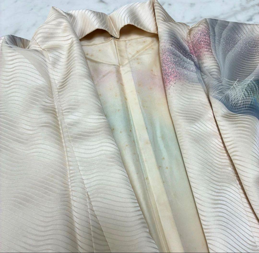 【成人式 振袖 フルセット】正絹 孔雀 秋山庄太郎デザイン