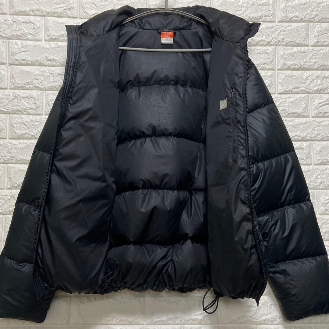 NIKE ナイキ 肉厚 ダウンジャケット 無地 ブラック 裾ドローコード付 XL