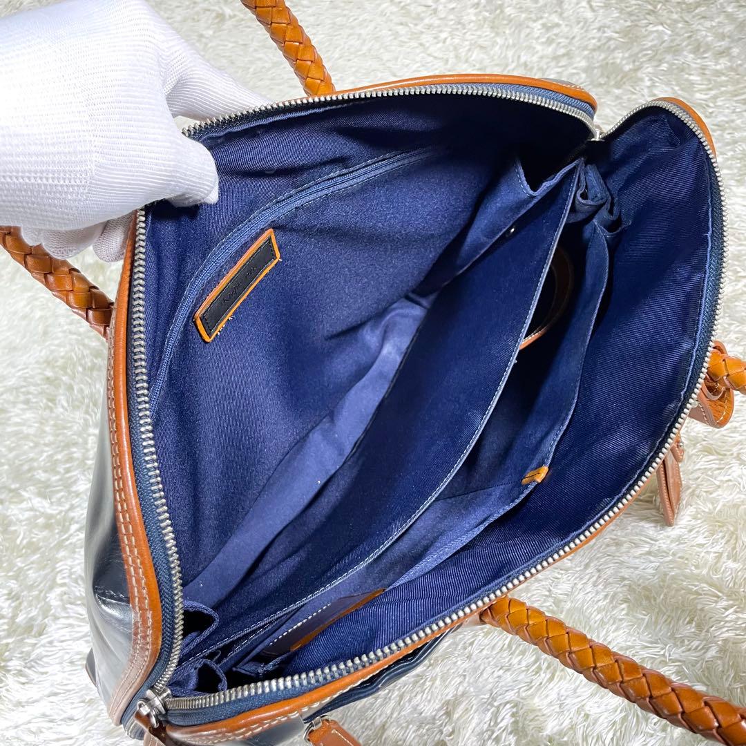 定番❗️キーファーノイ ブリーフケース ネイビー 2way A4 イタリアンレザー