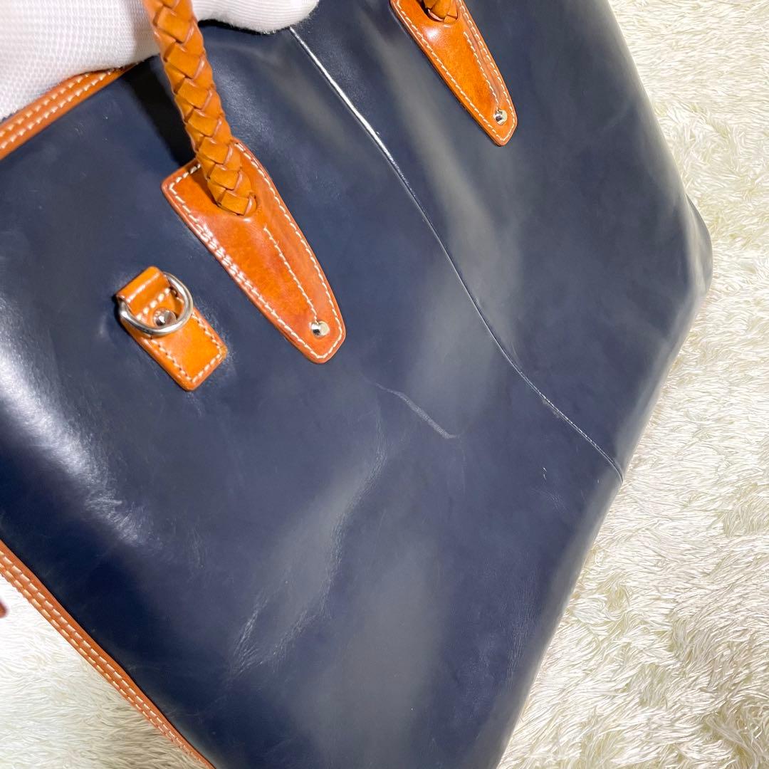 定番❗️キーファーノイ ブリーフケース ネイビー 2way A4 イタリアンレザー