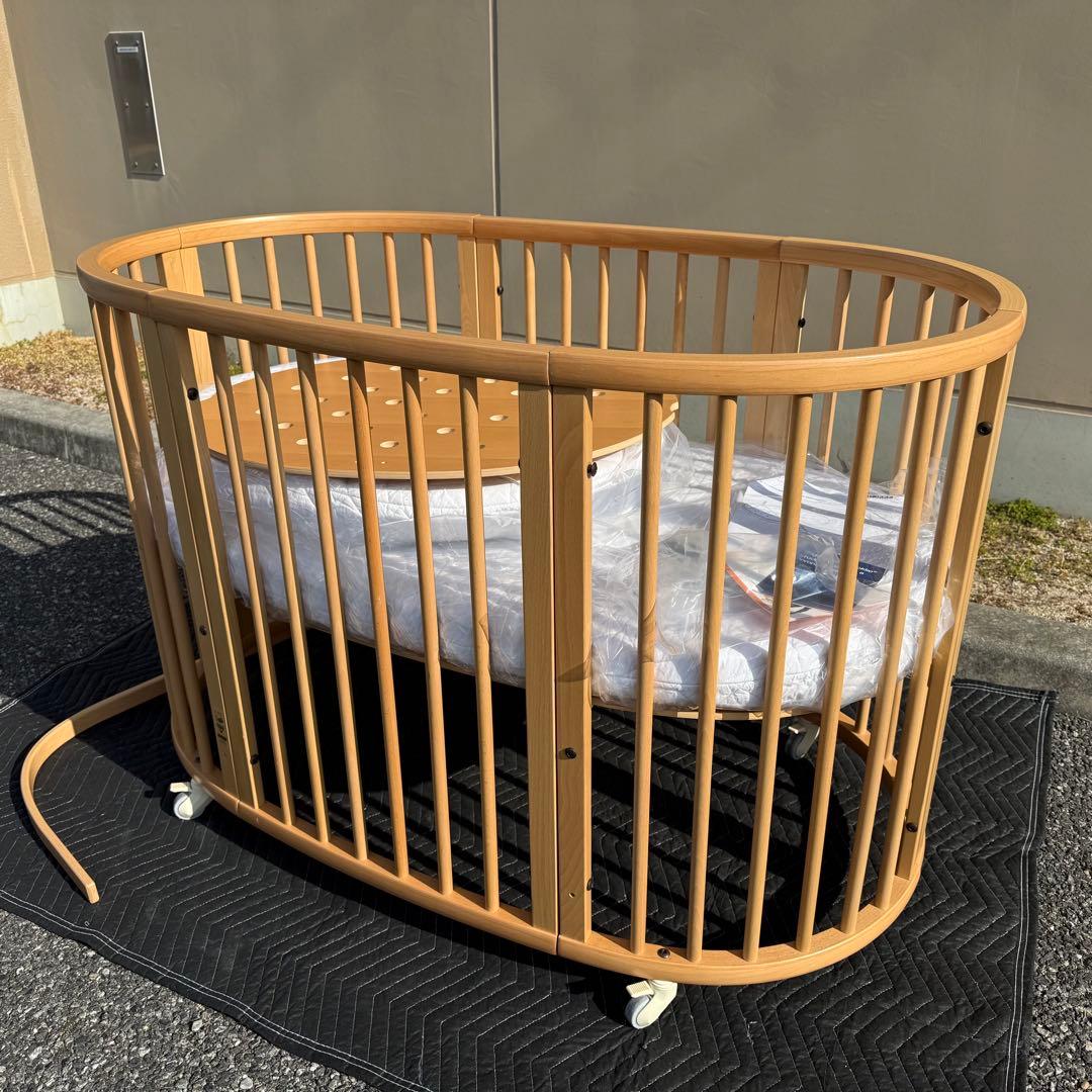 ① ストッケ スリーピー ベビーベッド 木製 ナチュラル V2