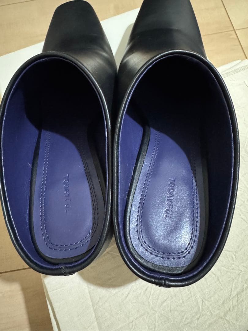 新品 todayful Squaretoe Leather Sabot正規品新品