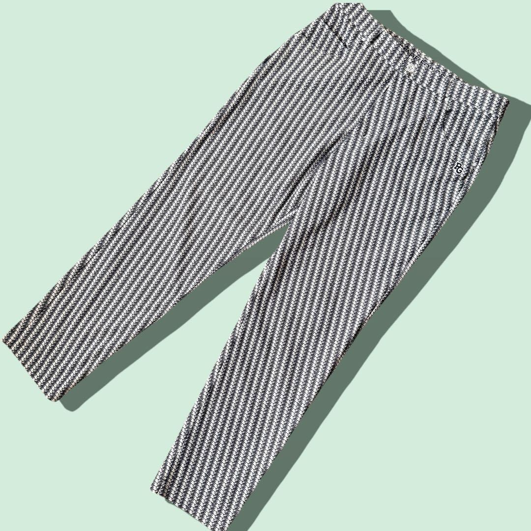 現行モデル　パーリーゲイツ　パンツ　総柄　紺　白　XL〜XXL相当 ネイビー　6