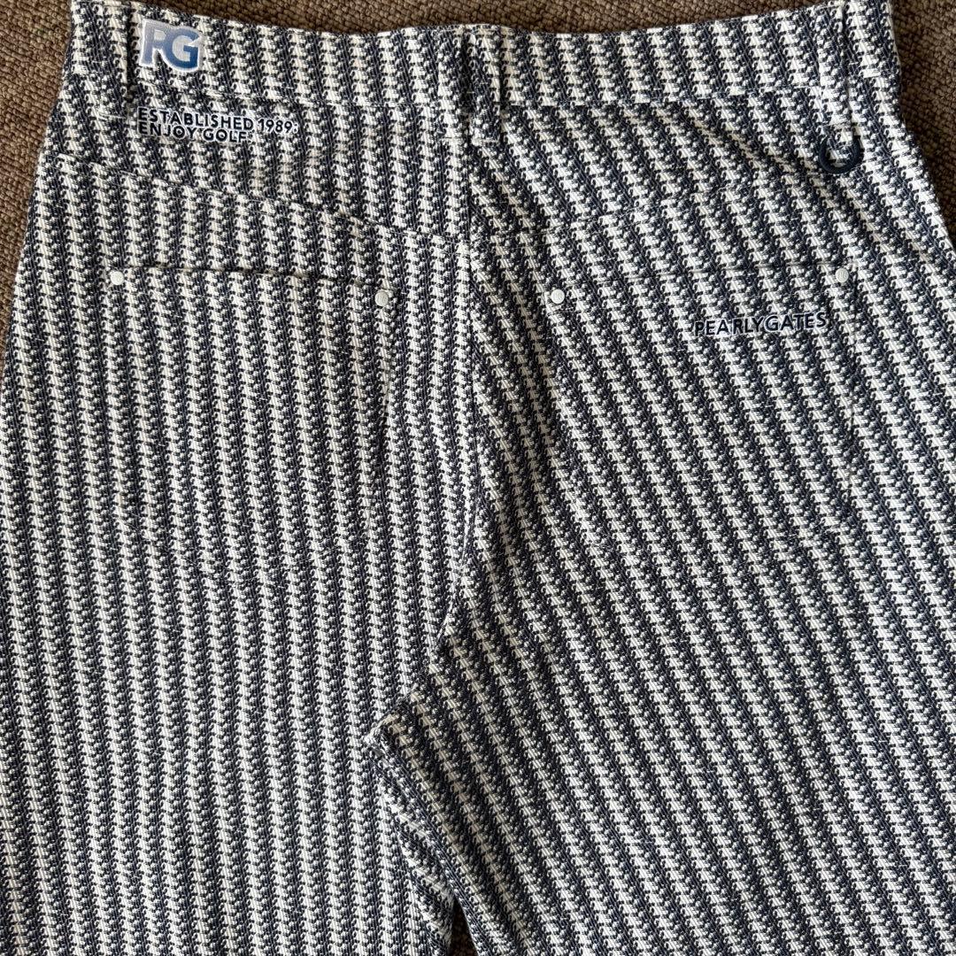 現行モデル　パーリーゲイツ　パンツ　総柄　紺　白　XL〜XXL相当 ネイビー　6