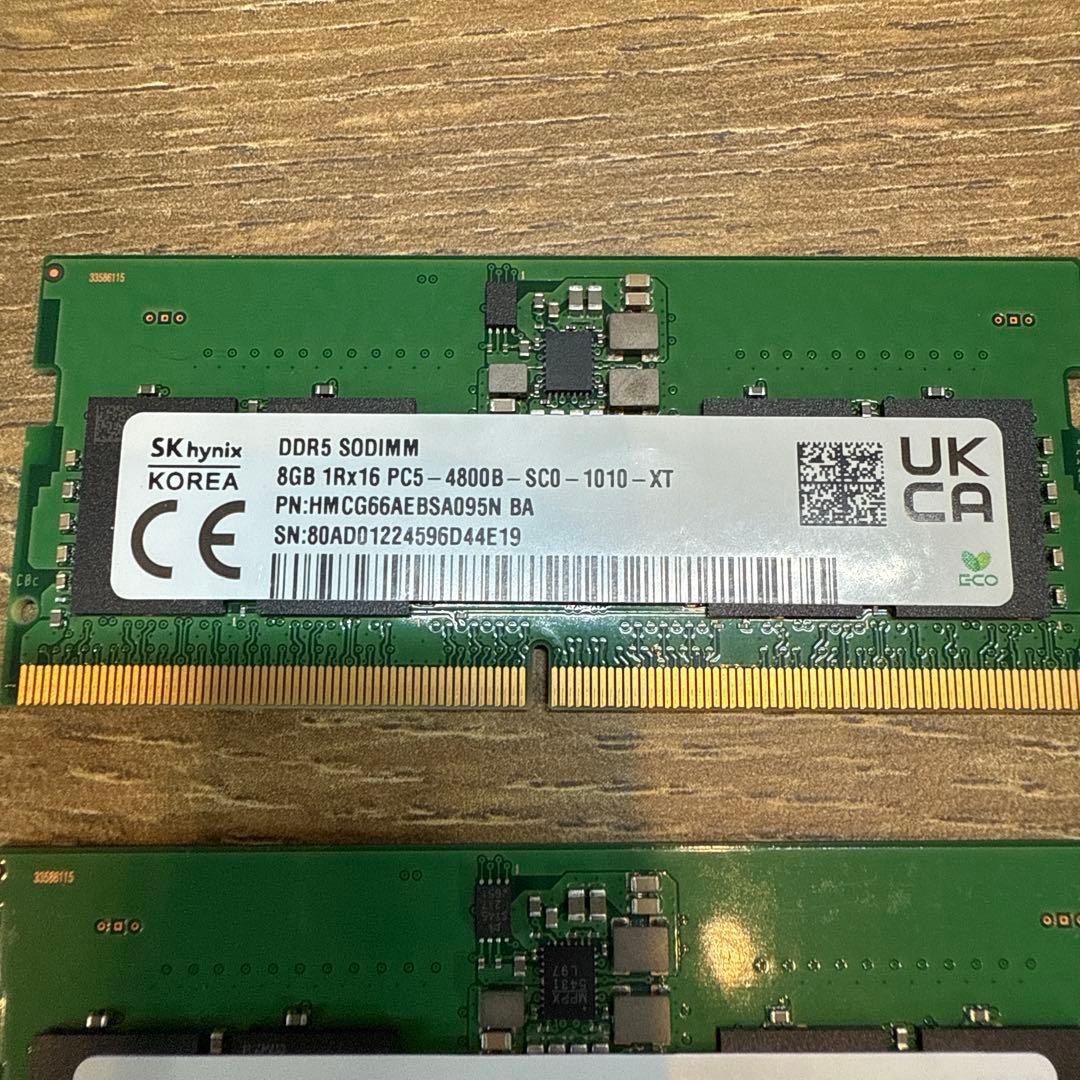 SKhynix DDR5 SODIMM 16GB（8GB×2） 4800MHz