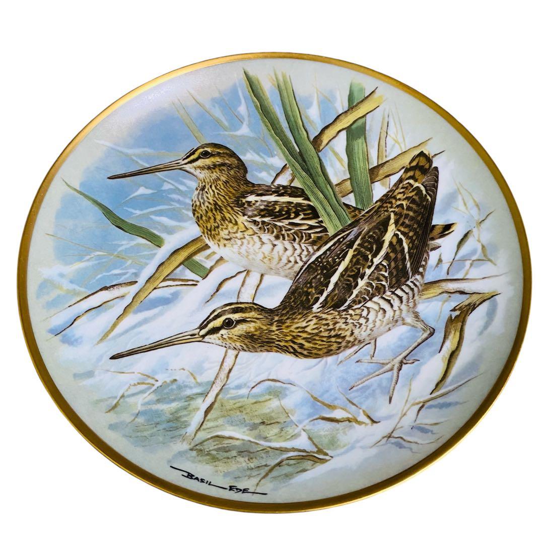 野鳥絵皿　フランス　リモージュ　フランクリンポーセリン　12枚