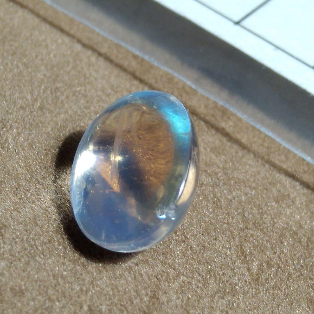 5.916ct 大粒 ★ 天然ブルームーンストーン ルース 鑑別済み 外し石