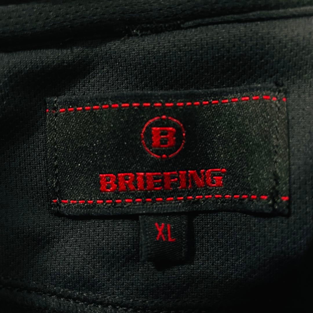 6511【美品】ブリーフィング　プルオーバーパーカー　スウェード調　23年　黒