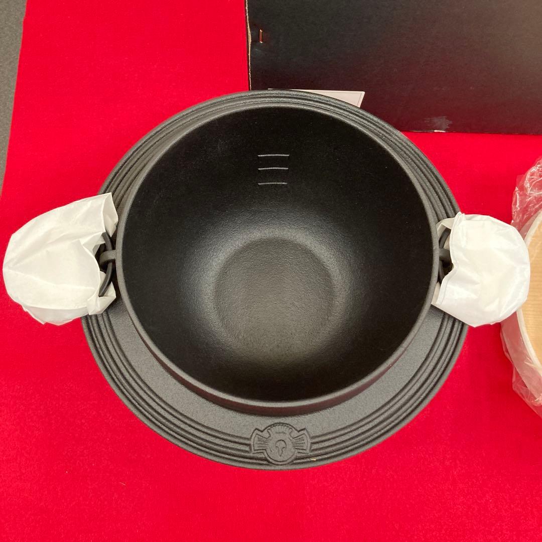 未使用 OIGEN 鉄羽釜 3合炊き 鉄鍋 南部鉄鍋　炊飯鍋 オイゲン 南部鉄器