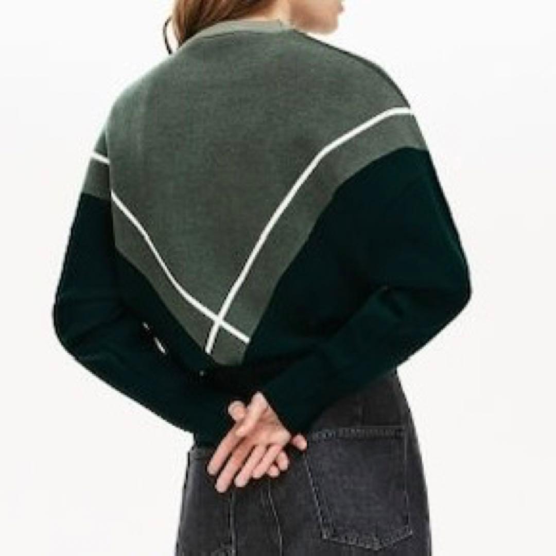 ラコステ LACOSTE ビッグピッチアーガイルレーヨンニットセーター グリーン