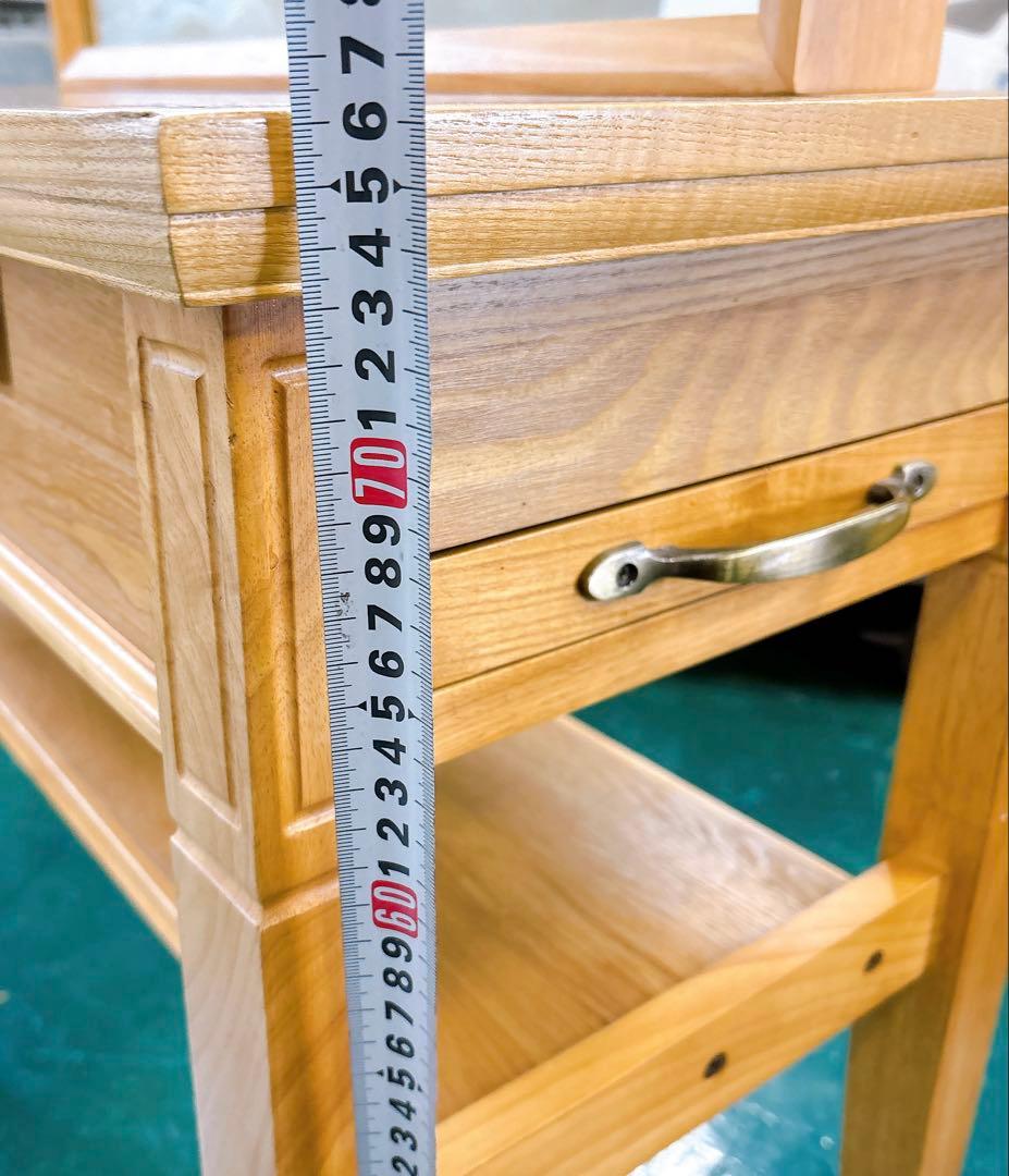 訳あり[送料込み】美容室 ドレッサー 片面 サロン 鏡台 木製