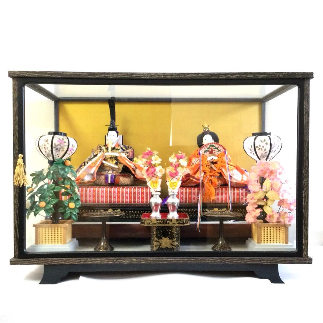 雛人形 御内裏様 御雛様 ガラスケース入 雛祭り 紙箱付 B781