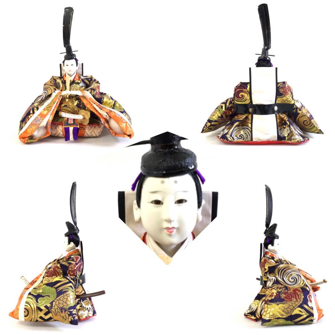 雛人形 御内裏様 御雛様 ガラスケース入 雛祭り 紙箱付 B781