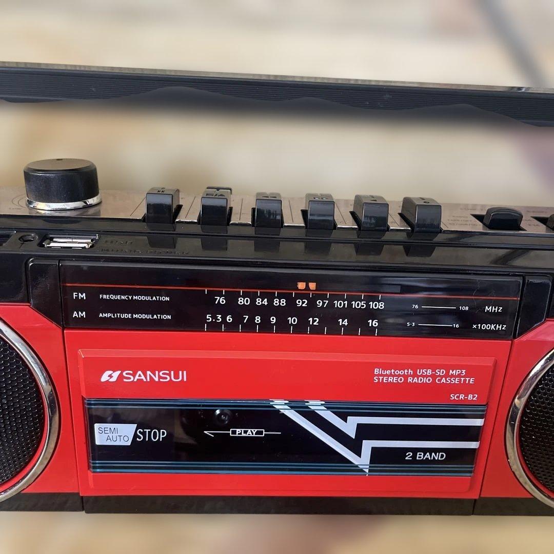 SANSUI Bluetooth 搭載 カセットテープ プレイヤー SCR-B2