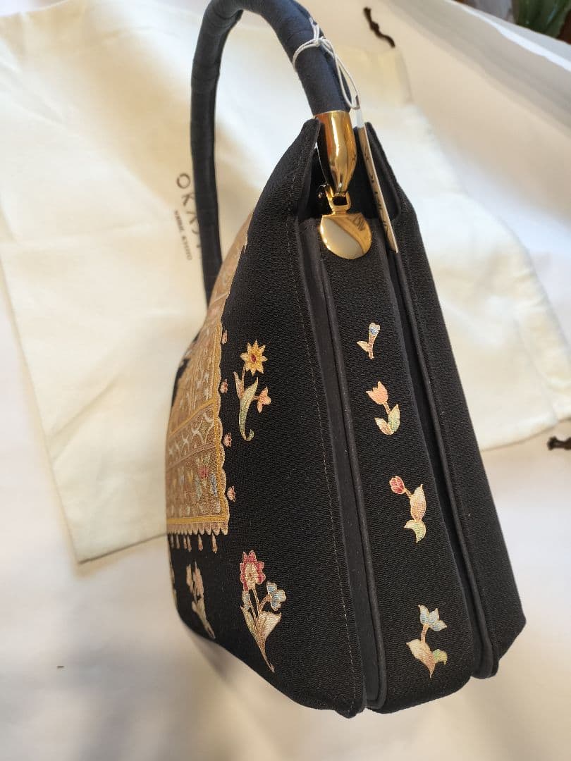 新品　和装バッグ 岡重バッグ OKAJIMAバッグ 黒 収納袋付き