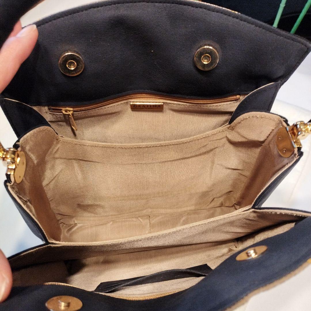 新品　和装バッグ 岡重バッグ OKAJIMAバッグ 黒 収納袋付き