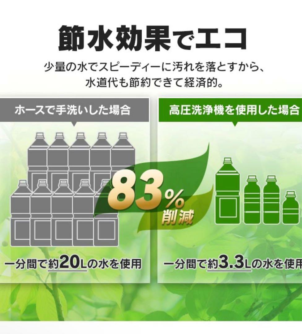 アイリスオーヤマ 高圧洗浄機 本体 充電式 10点セット
