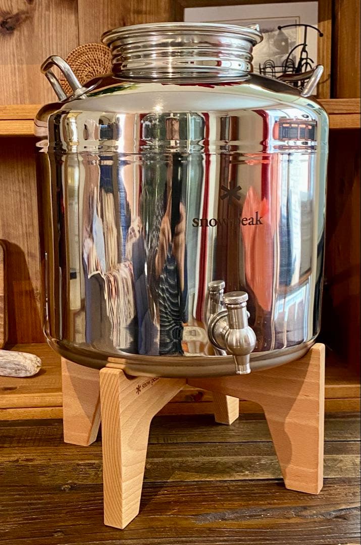  peak ステンジャグ　ウォータージャグ　木製スタンド　スノーピーク