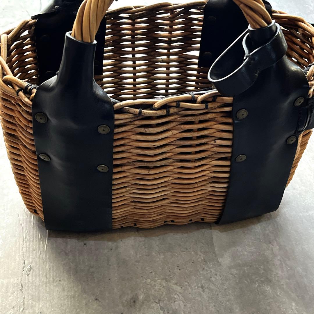 完売　18aw ヤマノコトバebagos エバゴス　オイルショルダー　カゴバッグ